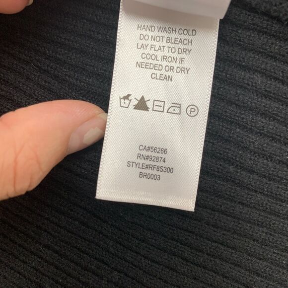 Splendid Retreat Cardigan Womens S Small Black Open Front Cashmere Blend Pockets - Picture 10 of 15